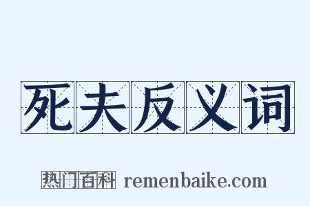 死夫反义词是什么意思的图片